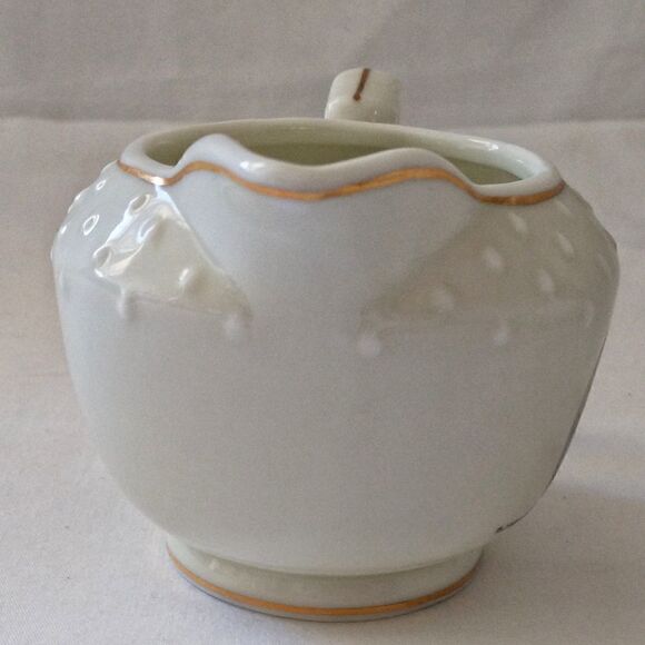 MJ HUMMEL Danbury Sugar & Creamer Set Porcelain Rainy Day Boy Girl Vintage - Picture 5 of 16